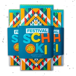 Festivalticket mit Schokolade